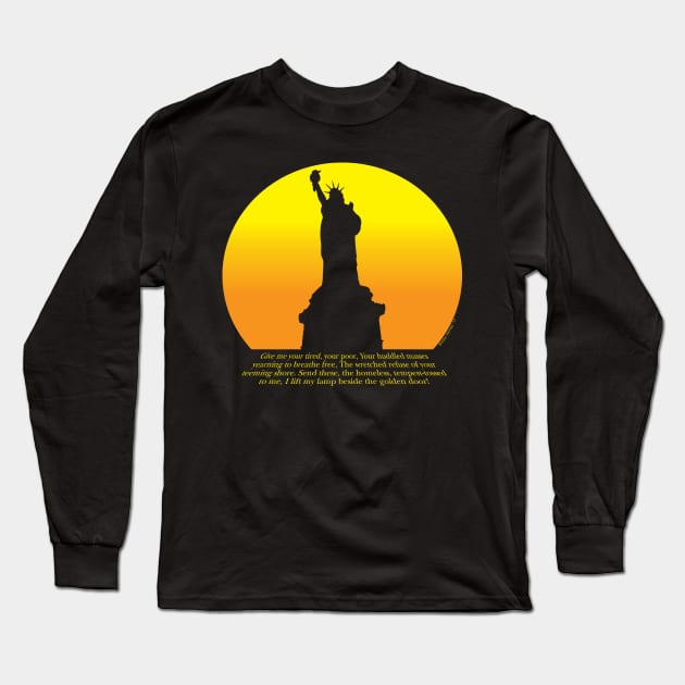 Statue of Liberty Long Sleeve T-Shirt by Illustratorator